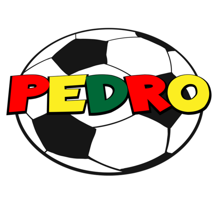Futebol com tapete com nome personalizado - TenStickers
