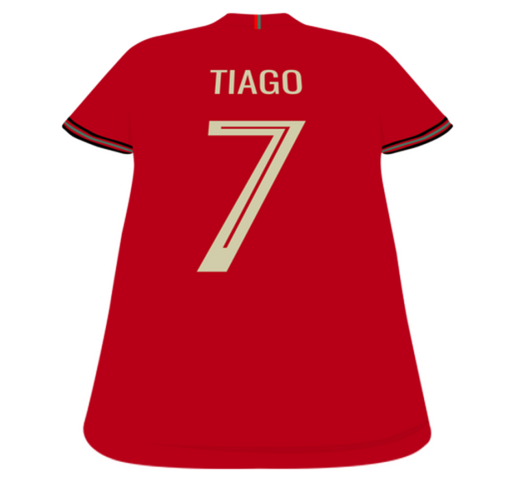 T-shirtda seleção de portugal tapete personalizado - TenStickers