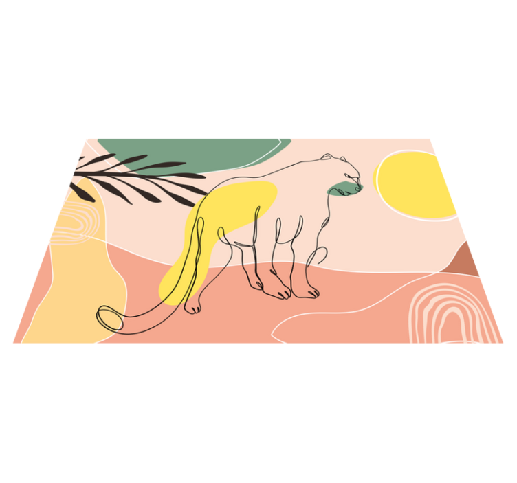 Tapete vinílico com pantera desenhada à mão - TenStickers