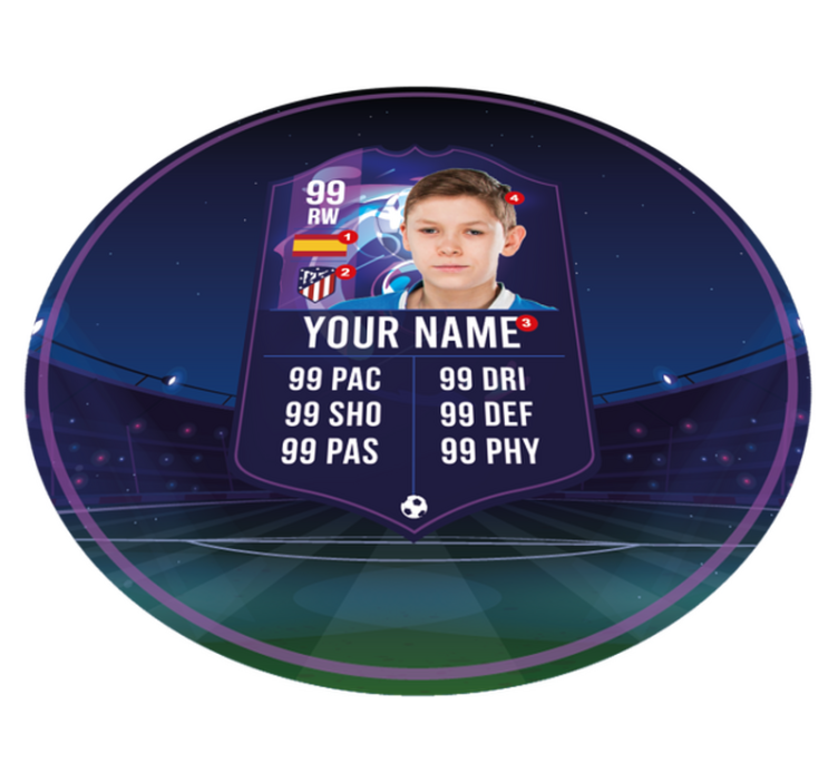 Tapete vinílico cartão do jogador de futebol - TenStickers