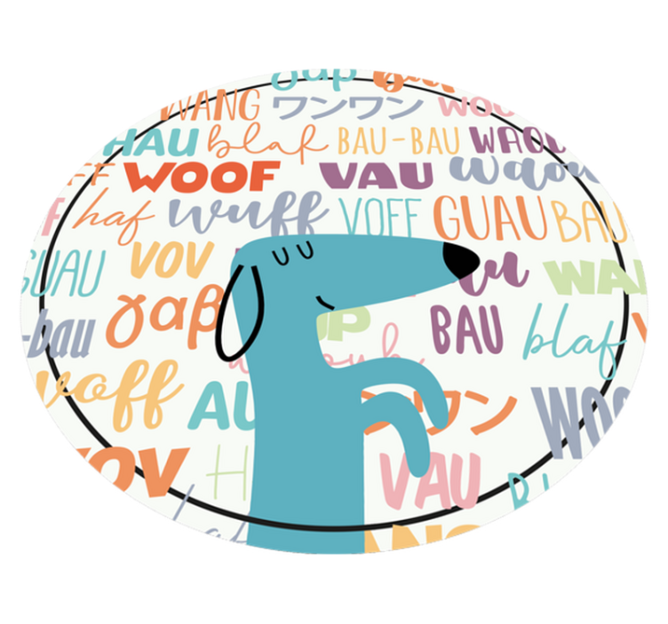 Tapete vinílico animais latido do cão - TenStickers