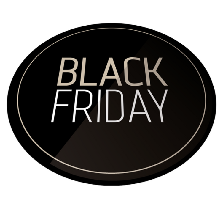 Tapete vinílico formato redondo round Black Friday significa o pe - TenStickers