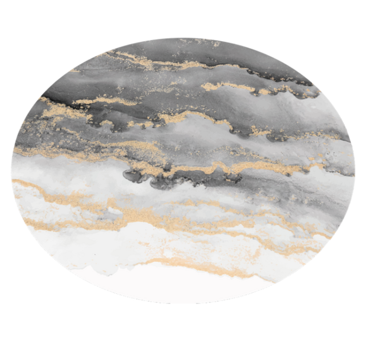 Tapete de vinil mármore cinza com detalhes dourados - TenStickers