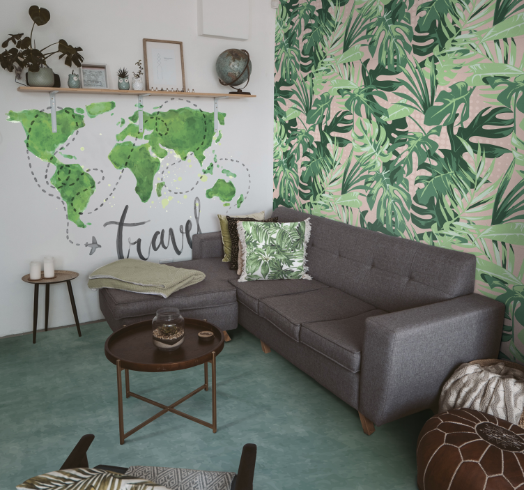 Tapete de vinil mármore tom azul-petróleo suave - TenStickers