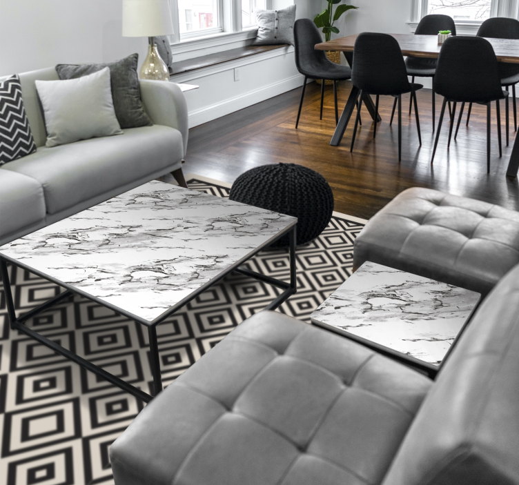 Tapete vinílico geométricas jogo de padrão de diamante - TenStickers