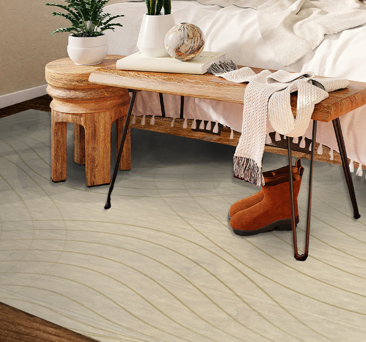 Tapete vinílico minimalista arte de linha fluida - TenStickers