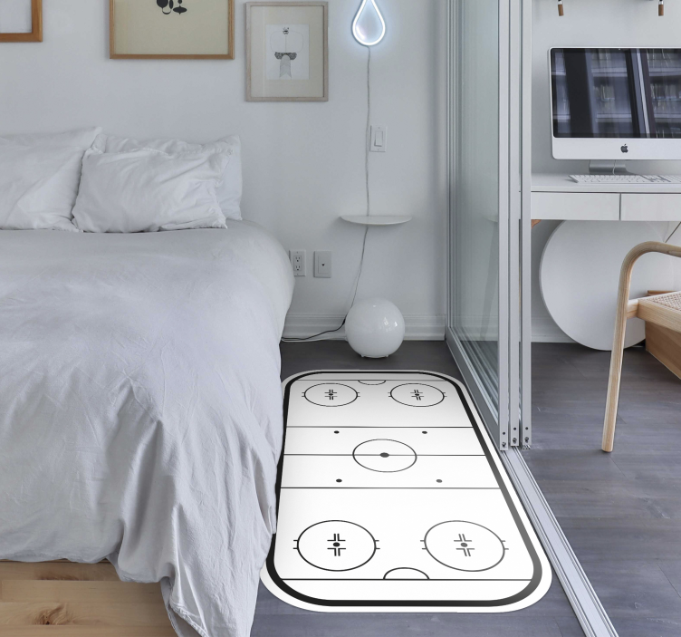 Tapete vinílico de jogos pista de hóquei no gelo - TenStickers