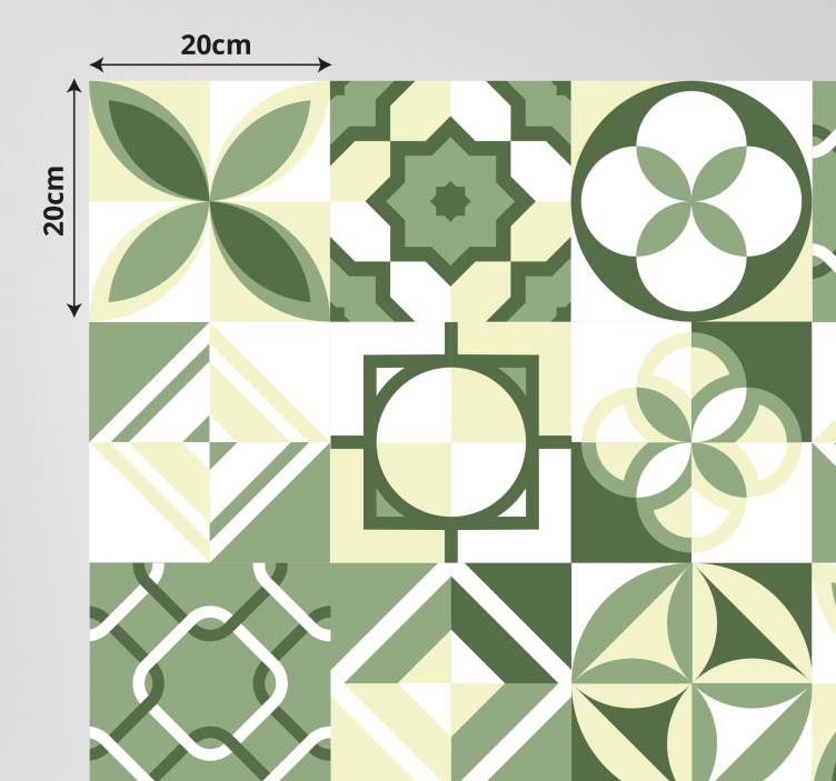 Carpete de telha quadrada verde - TenStickers