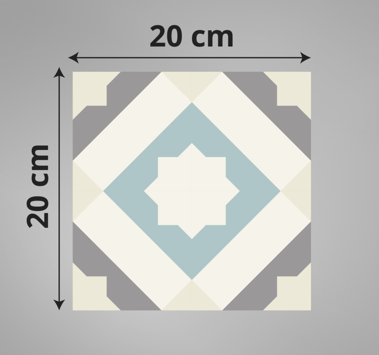 Tapete vinílico azulejos elegante motivo de estrela - TenStickers