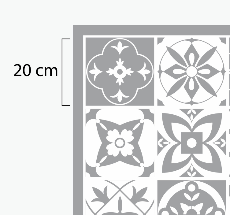 Tapete vinílico azulejos cinza elegante - TenStickers