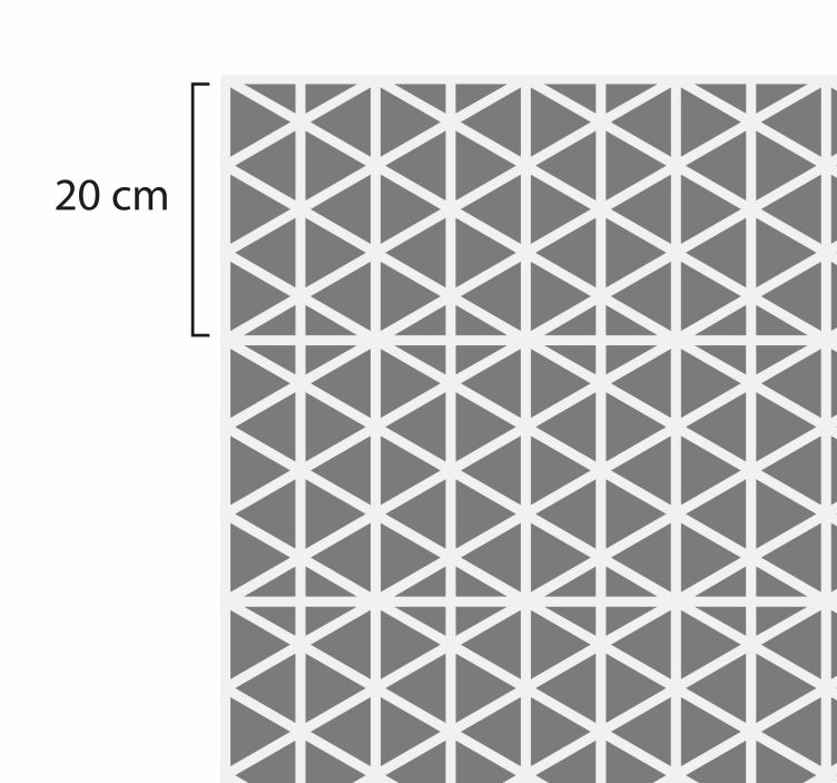 Tapetes geométricos de cozinha triângulo cinza e branco - TenStickers