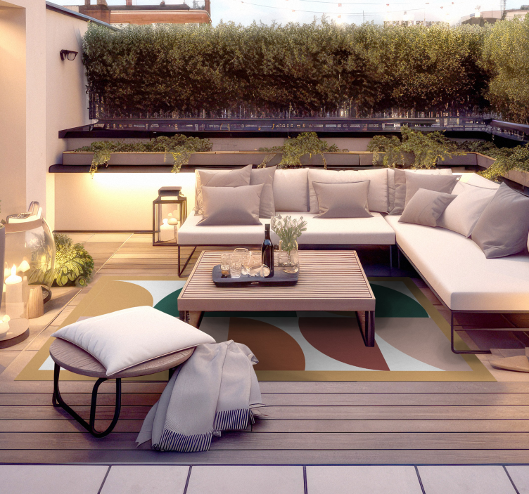 Tapete vinílico moderno segmentos abstratos angulares - TenStickers