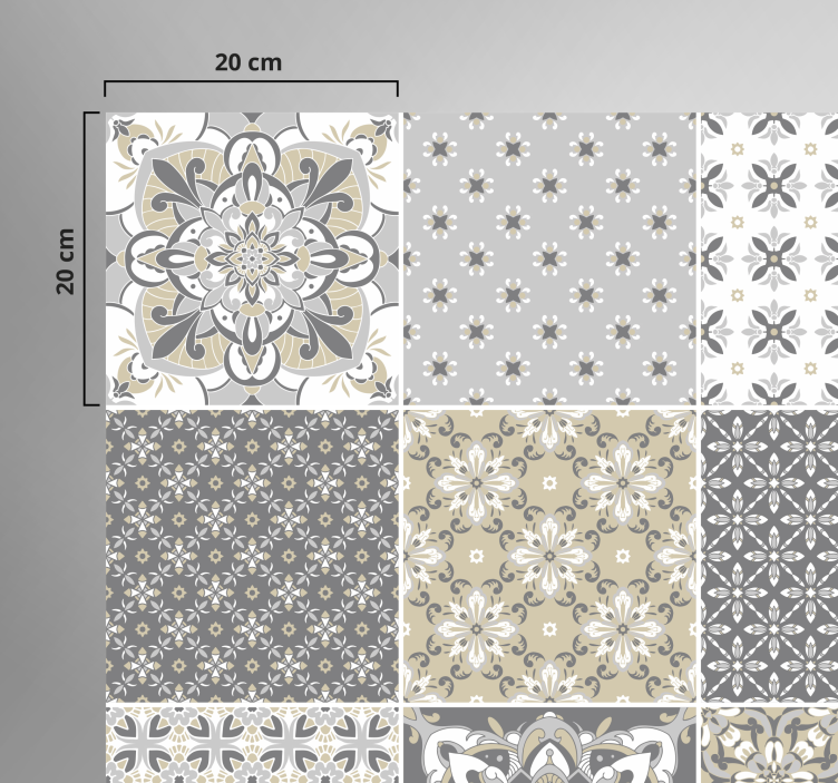 Tapete Efeito de mosaico de estilo marroquino - TenStickers