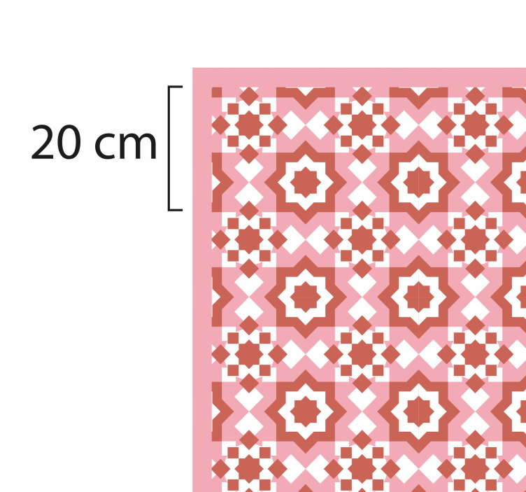 Tapete de vinil quadrado vermelho - TenStickers