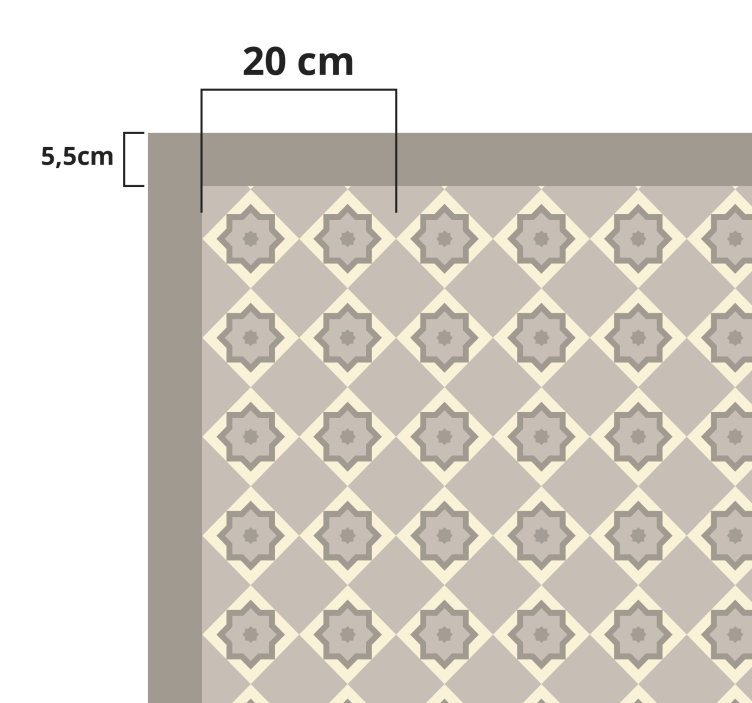 Carpete de telha bege de cimento - TenStickers