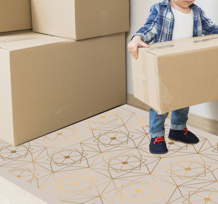 Tapete geométricas padrão abstrato linhas - TenStickers