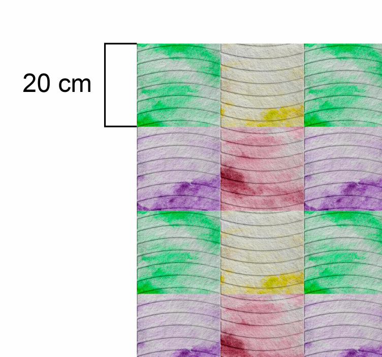 Tapete vinílico sala de estar azulejos Pop Art - TenStickers