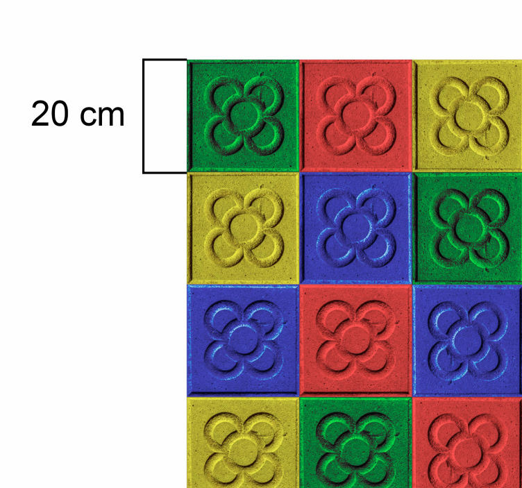 Tapete vinílico sala de estar azulejos Pop Art - TenStickers