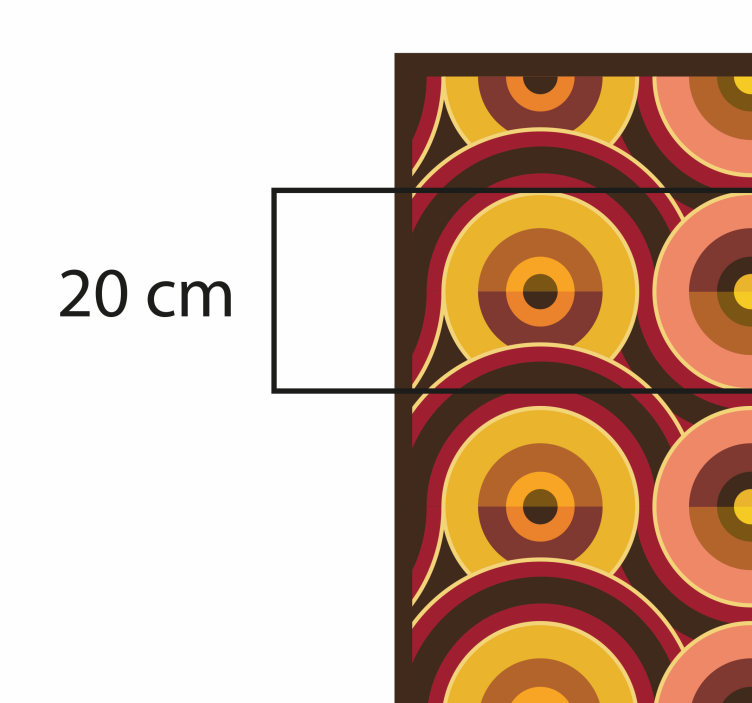 Tapete vintage com padrões antigos de pop dos anos 70 - TenStickers