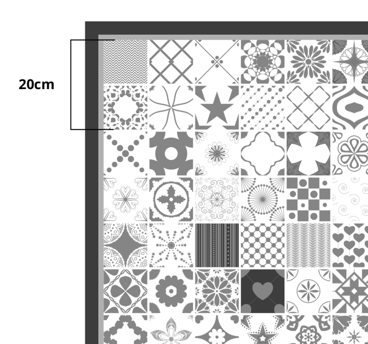 Tapete vinílico azulejo composição de ladrilhos de retalhos - TenStickers