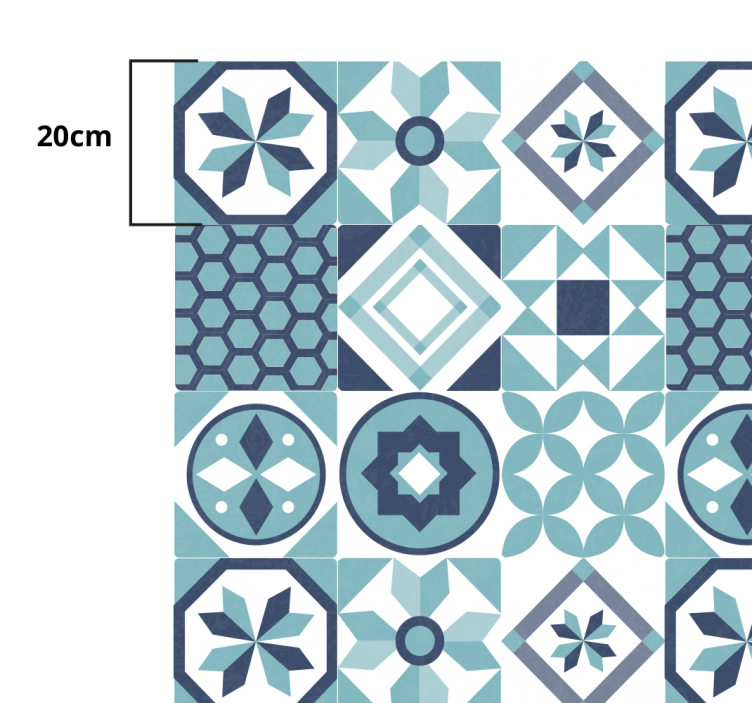 Ornamentos azul escuro carpete - TenStickers