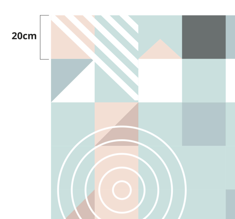 Tapete vinílico geométricas motivo abstrato - TenStickers