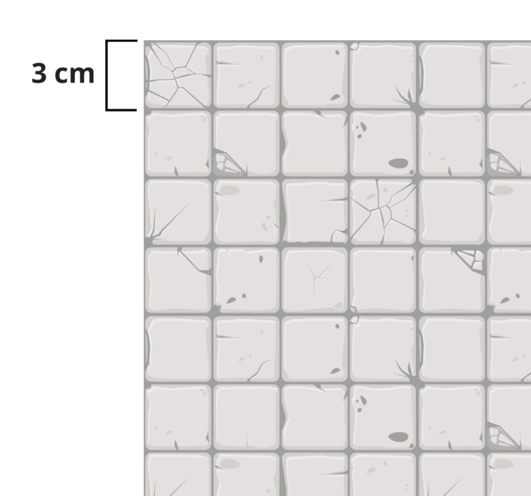 Tapete vinílico azulejos cinza claro envelhecido - TenStickers