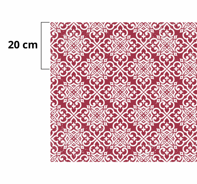 Tapete de vinil vintage vermelho marroquino - TenStickers