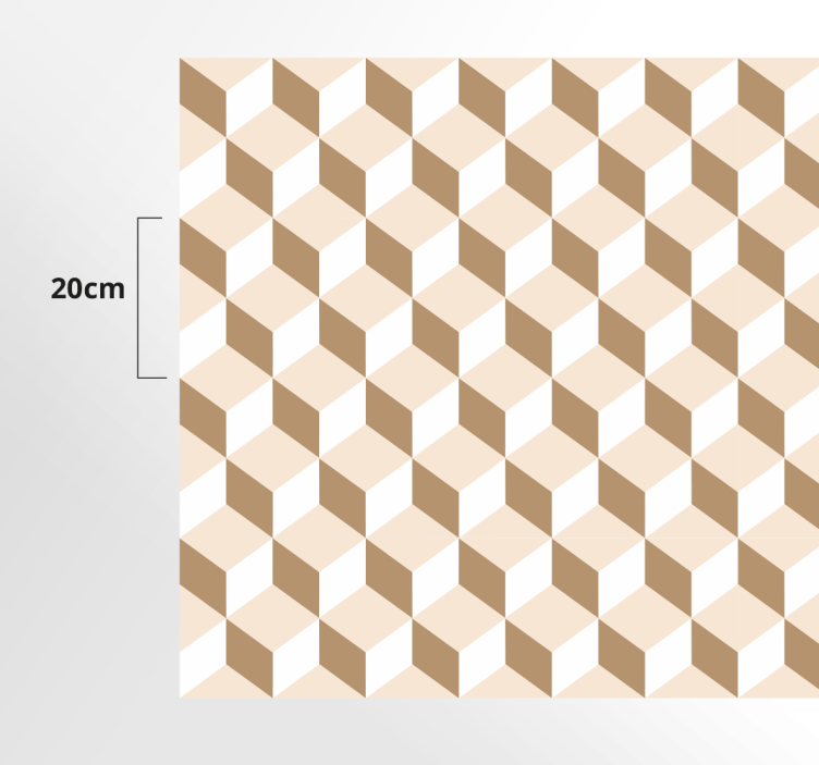 Cubo moderno beija tapete moderno - TenStickers