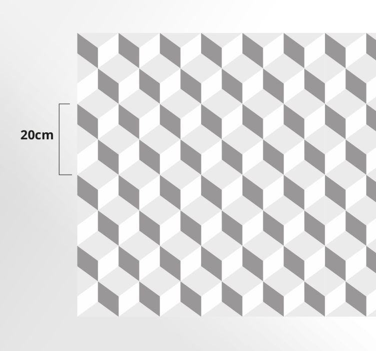 Tapete vinílico cozinha cubos cinzas - TenStickers