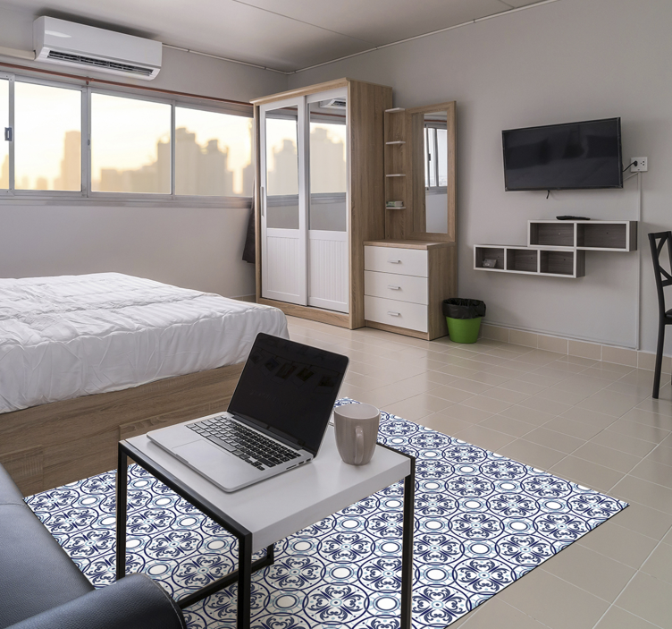 Tapete azul claro incrível do quarto do vinil das telhas - TenStickers