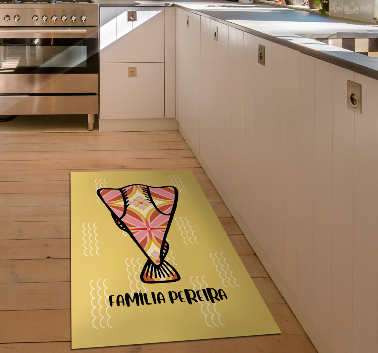 Bacalhau com nome personalizado tapete personalizado - TenStickers