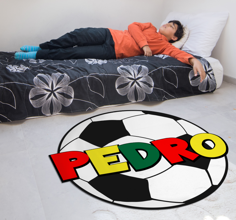 Futebol com tapete com nome personalizado - TenStickers