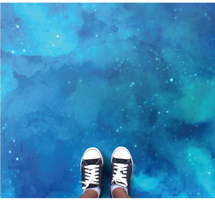 Tapete moderno fantástico de galáxia azul e grande - TenStickers