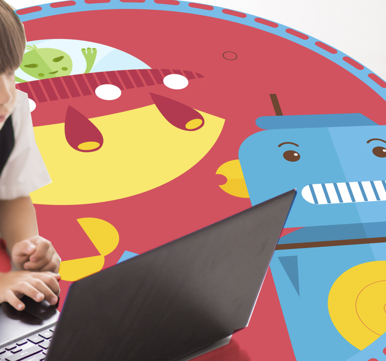 tapete de vinil infantil com robô - TenStickers