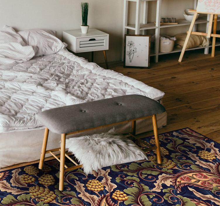 Ilustração realista de paisley tapete da sala de estar - TenStickers