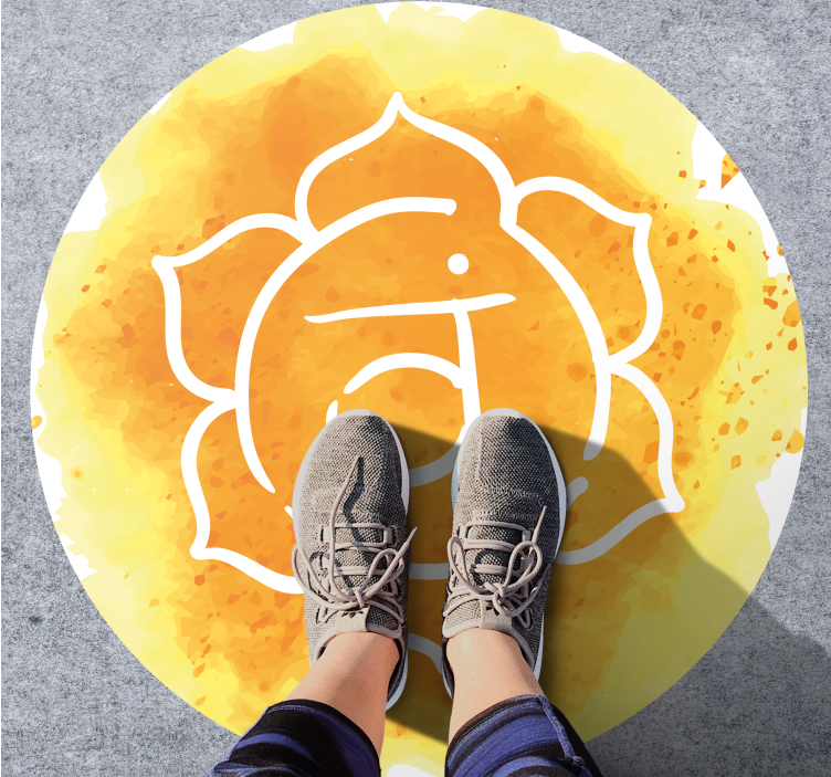 Lindo chacra sacral símbolo moderno tapete de vinil - TenStickers