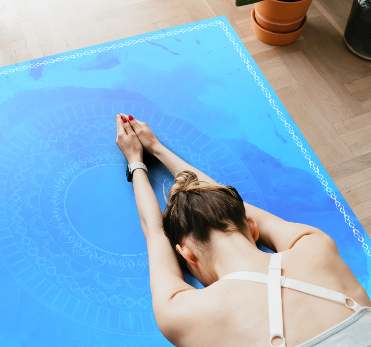 Mandala blue lights mandala vinil tapete - TenStickers