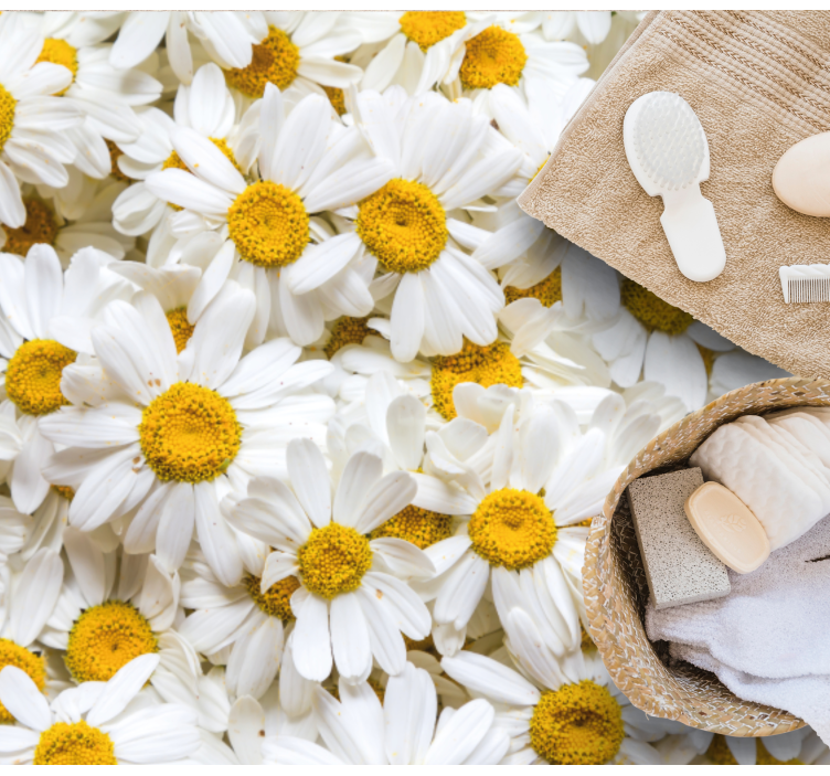 Margarida flores imagem tapete floral - TenStickers