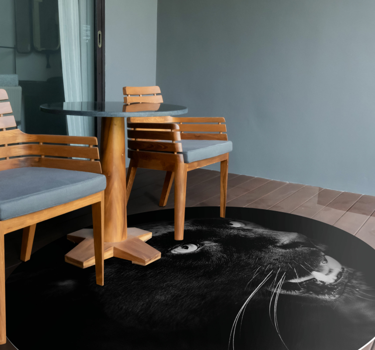 Tapete em vinil redondo pantera negra - TenStickers