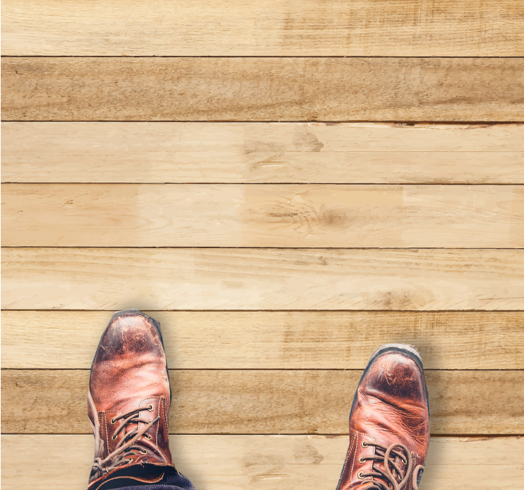 Tapete de vinil com efeito de madeira com pranchas de madeira de  - TenStickers