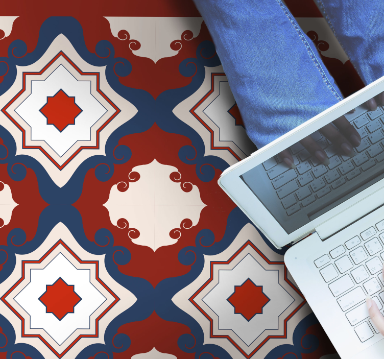 Ladrilhos de mosaico vintage vermelhos - TenStickers