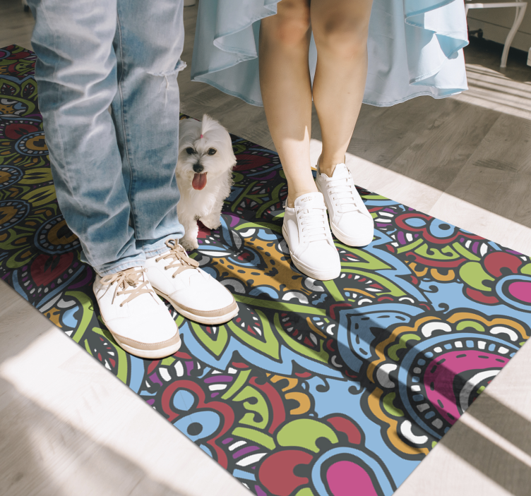 Ladrilhos de mosaico de mosaico de mandala multicolor - TenStickers