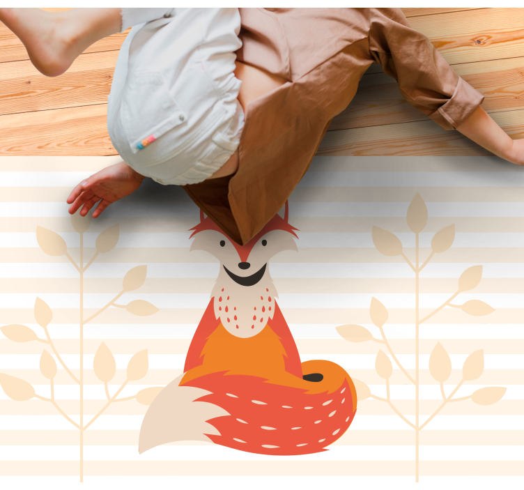 Rosto de uma raposa tapete animal fofo - TenStickers