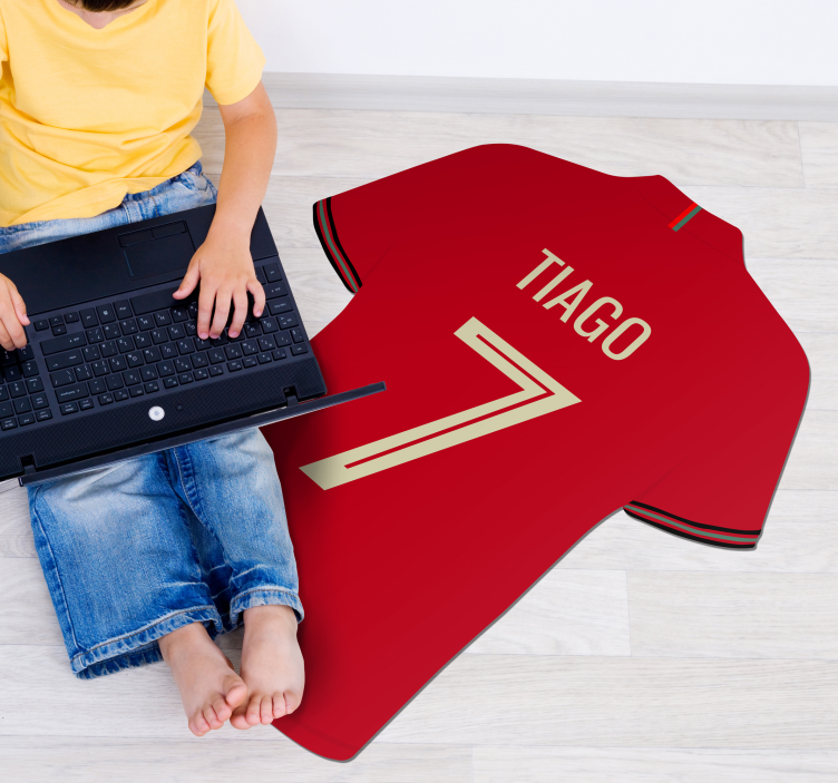 T-shirtda seleção de portugal tapete personalizado - TenStickers