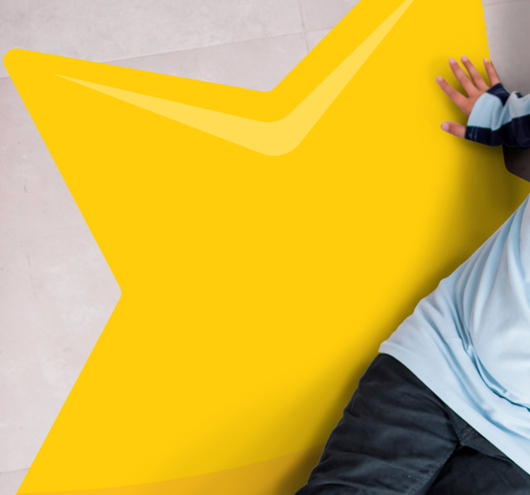 Tapete amarelo clássico estrela de vinil - TenStickers