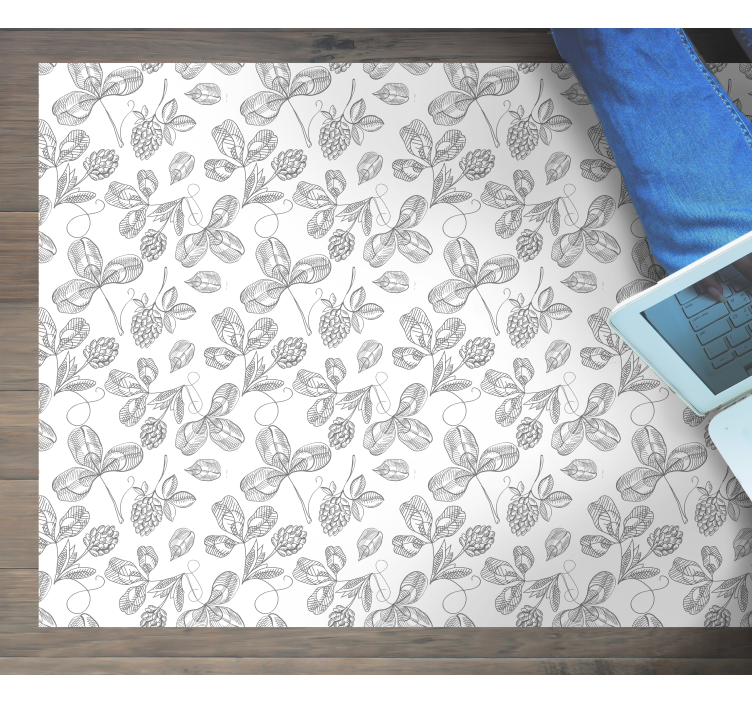 Tapete floral bordado floral - TenStickers