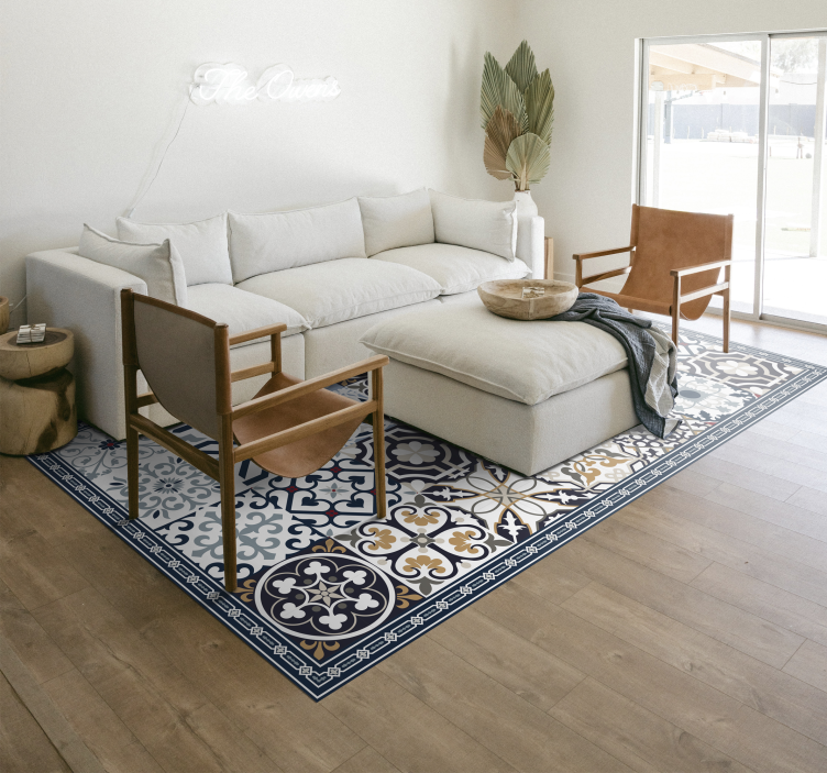 Padrões de cimento telha tapete de vinil - TenStickers