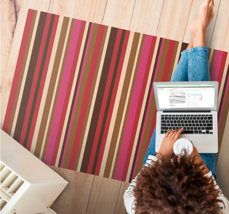 Tapete de riscas de padrão despojado boêmio - TenStickers