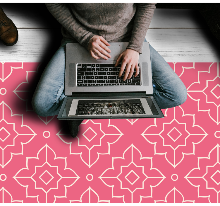 Tapete cor-de-rosa original da sala de jantar - TenStickers